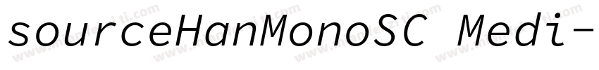 sourceHanMonoSC Medi字体转换
